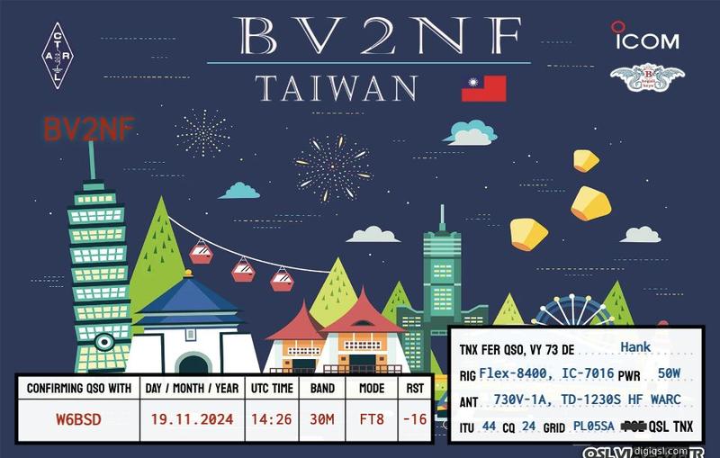QSL Card received by W6BSD: no_1