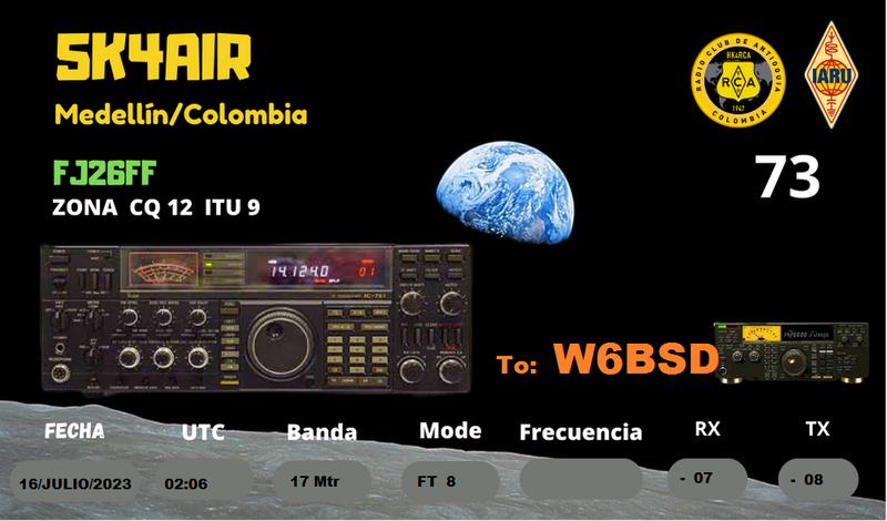 QSL Card received by W6BSD: no_291