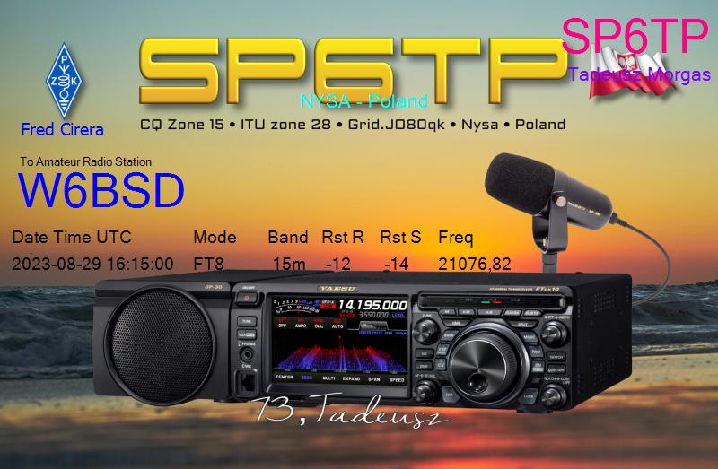 QSL Card received by W6BSD: no_279