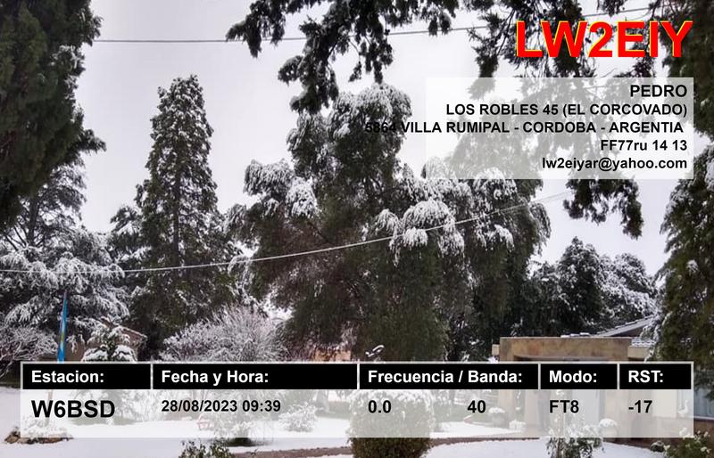 QSL Card received by W6BSD: no_278