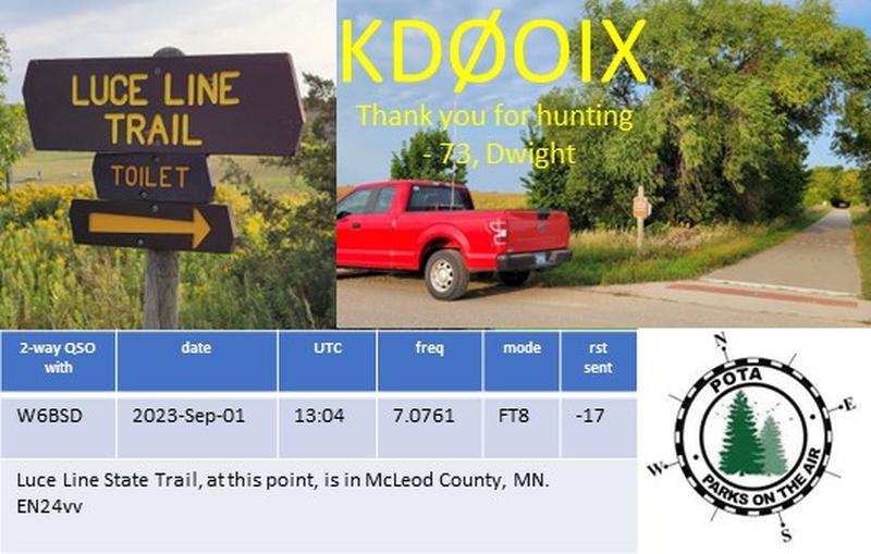 QSL Card received by W6BSD: no_275