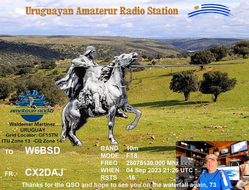 QSL Card received by W6BSD: no_274