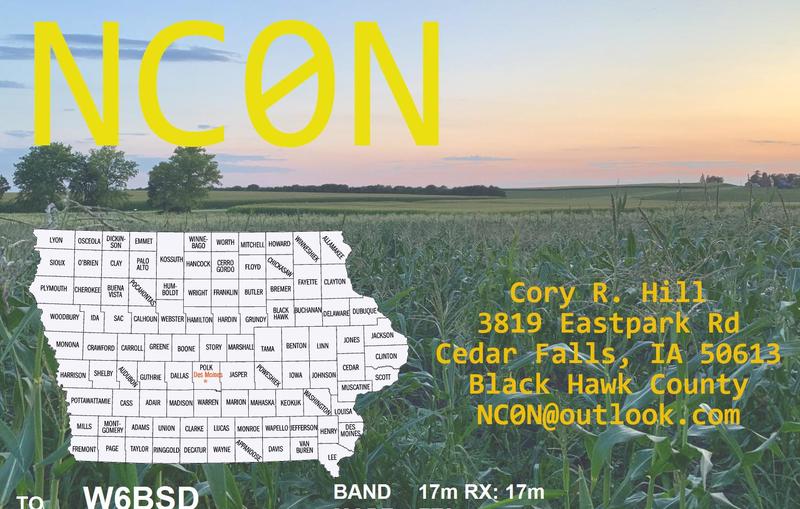 QSL Card received by W6BSD: no_272