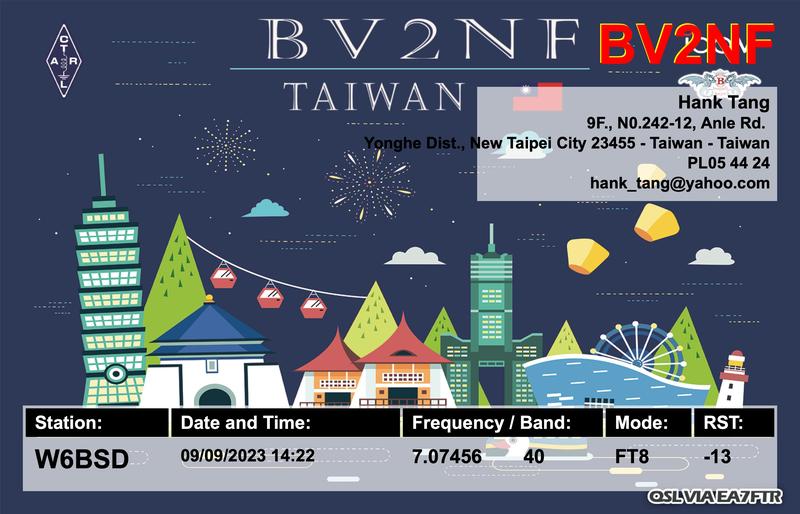 QSL Card received by W6BSD: no_269