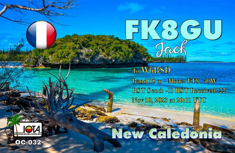 QSL Card received by W6BSD: no_222
