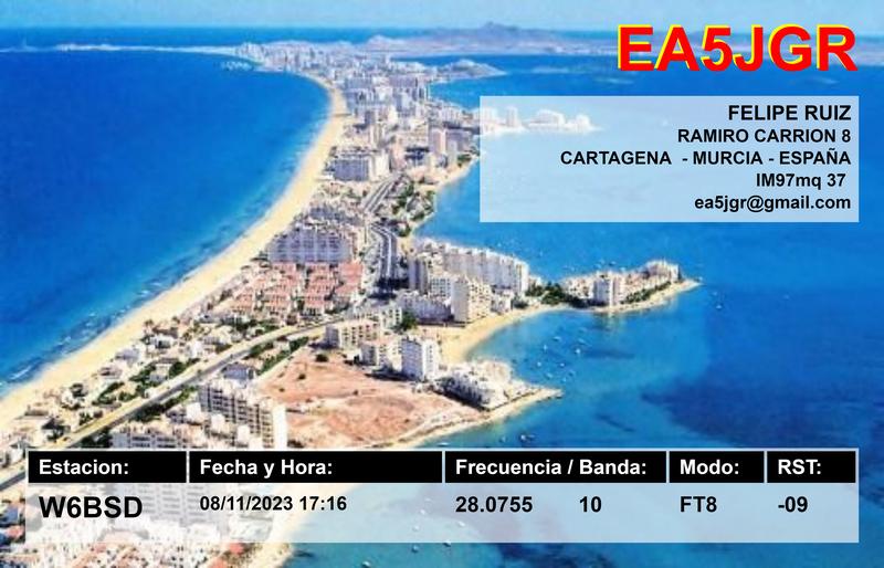 QSL Card received by W6BSD: no_220