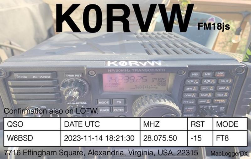 QSL Card received by W6BSD: no_215