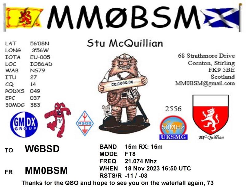 QSL Card received by W6BSD: no_205