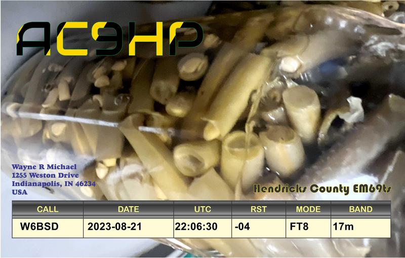 QSL Card received by W6BSD: no_200