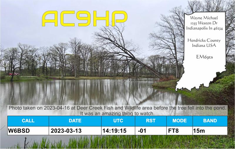 QSL Card received by W6BSD: no_194
