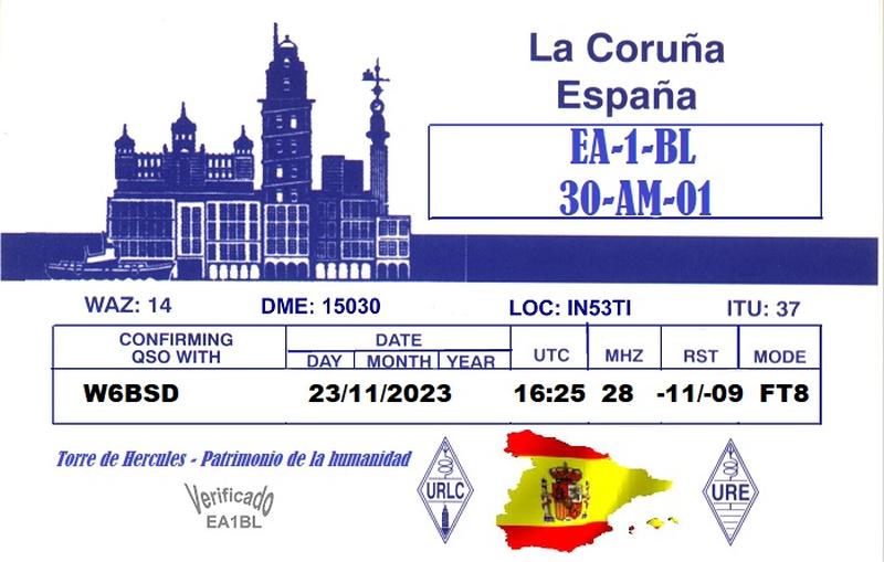 QSL Card received by W6BSD: no_187