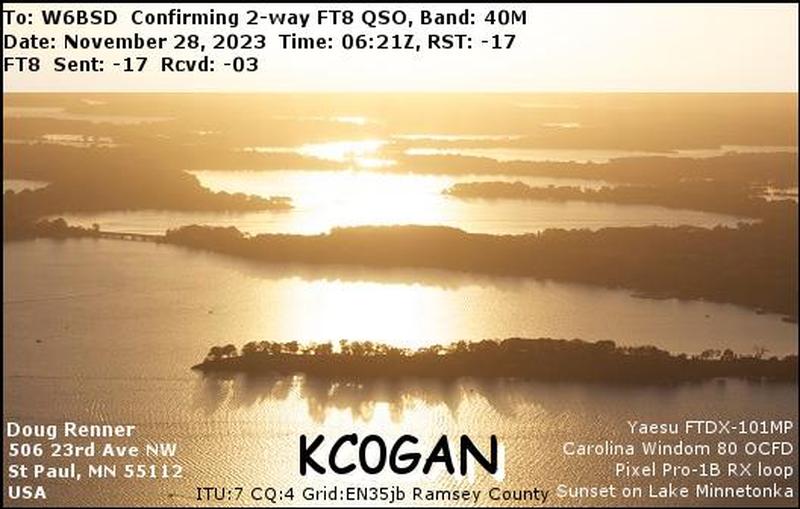 QSL Card received by W6BSD: no_180
