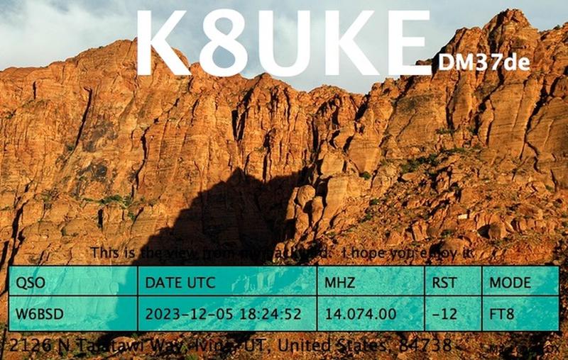 QSL Card received by W6BSD: no_166