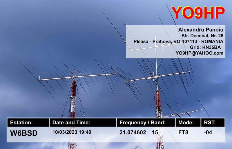 QSL Card received by W6BSD: no_165