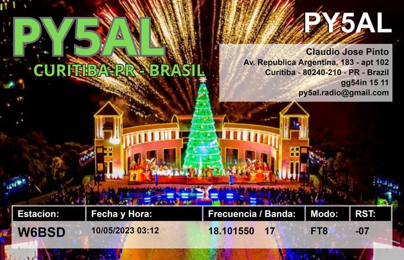 QSL Card received by W6BSD: no_164