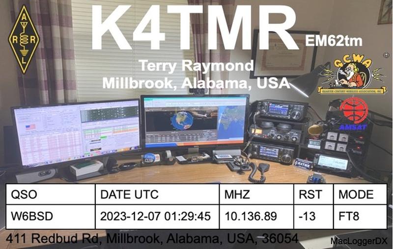 QSL Card received by W6BSD: no_162