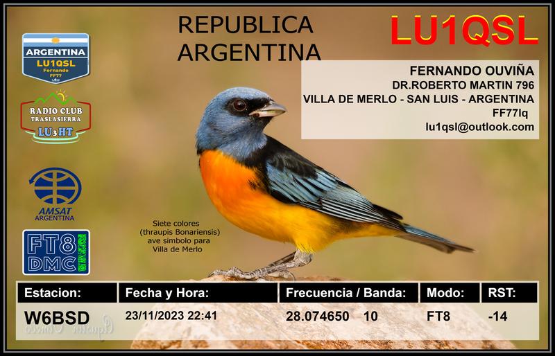 QSL Card received by W6BSD: no_158