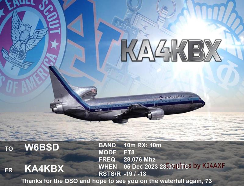 QSL Card received by W6BSD: no_157