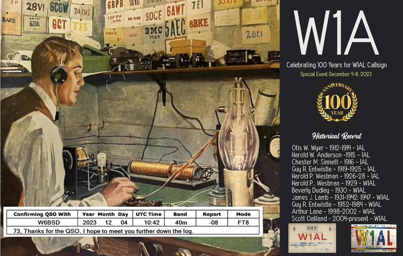 QSL Card received by W6BSD: no_154