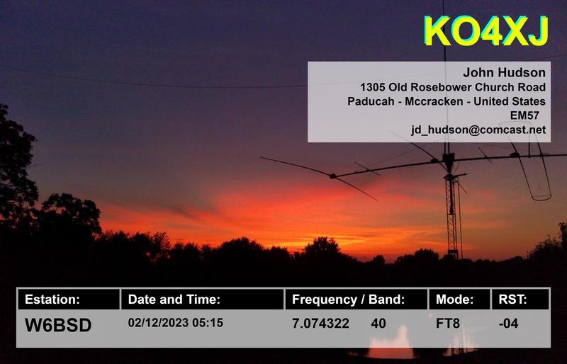 QSL Card received by W6BSD: no_147