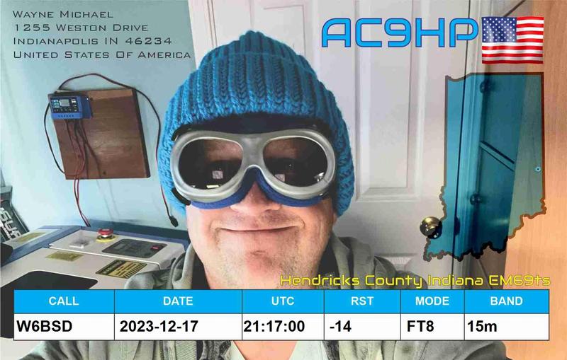 QSL Card received by W6BSD: no_139