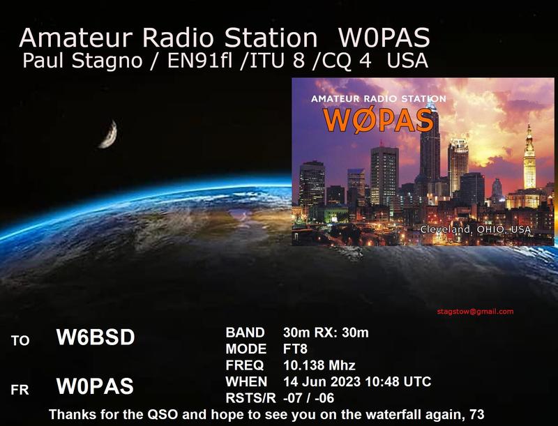 QSL Card received by W6BSD: no_133
