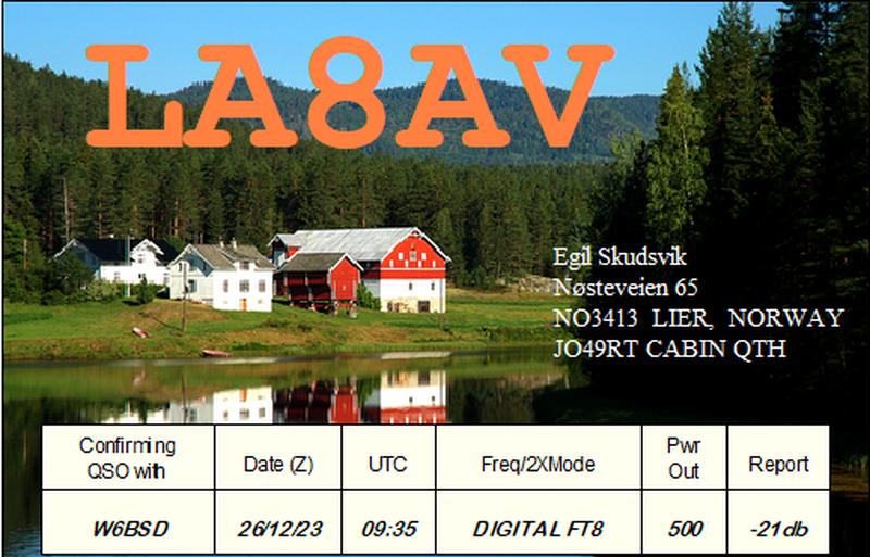 QSL Card received by W6BSD: no_125