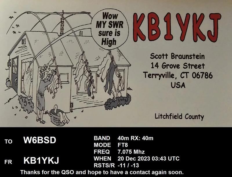 QSL Card received by W6BSD: no_124