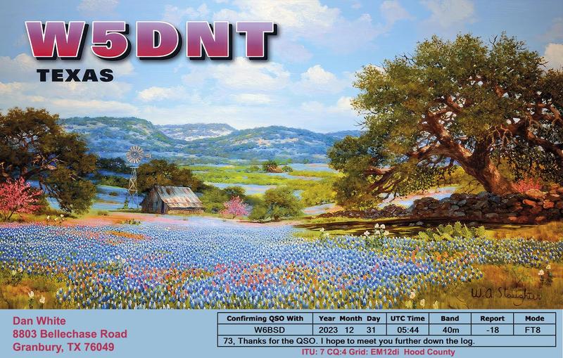 QSL Card received by W6BSD: no_122