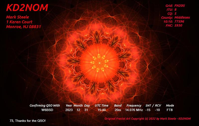 QSL Card received by W6BSD: no_119