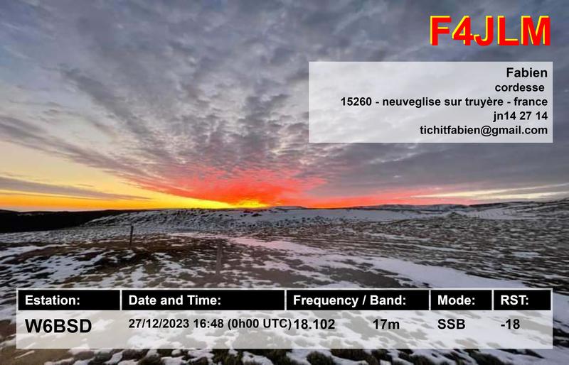 QSL Card received by W6BSD: no_118