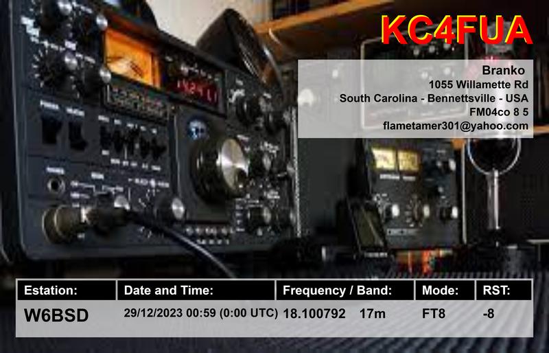 QSL Card received by W6BSD: no_114