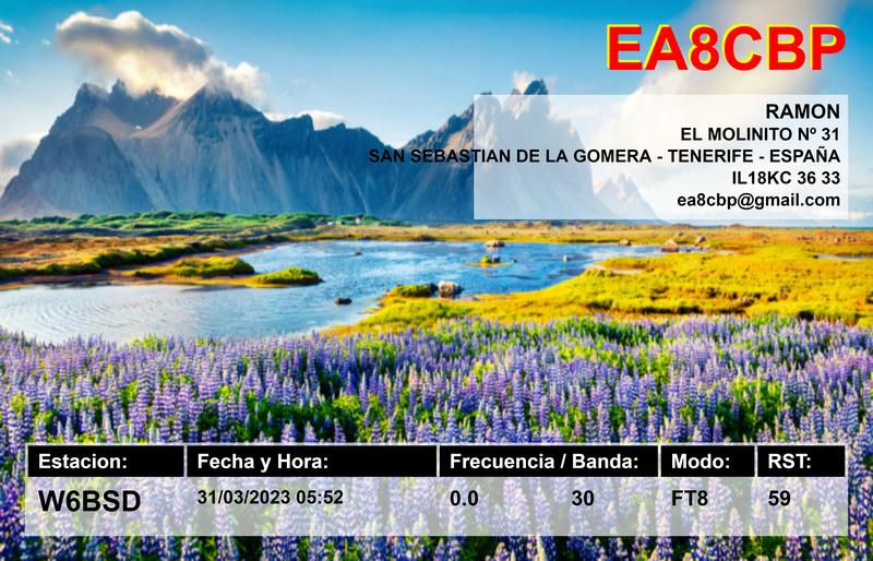 QSL Card received by W6BSD: no_104