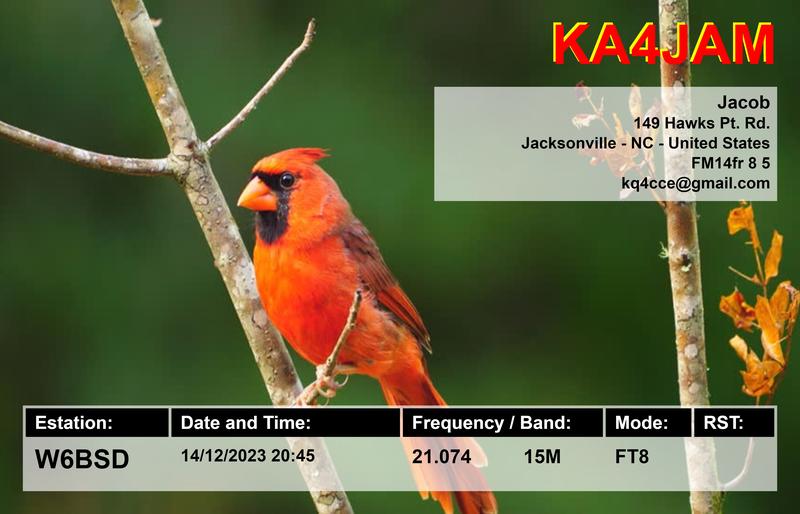 QSL Card received by W6BSD: no_95