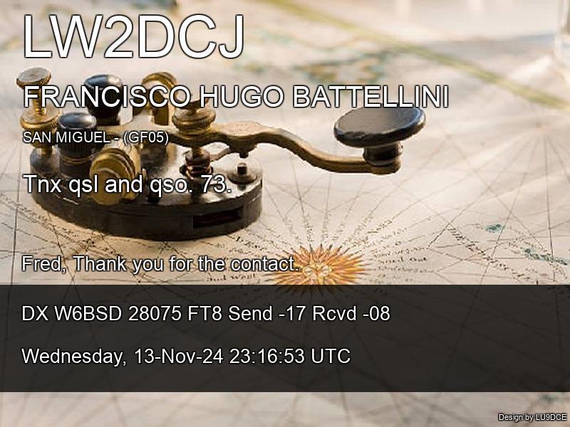 QSL Card received by W6BSD: no_85