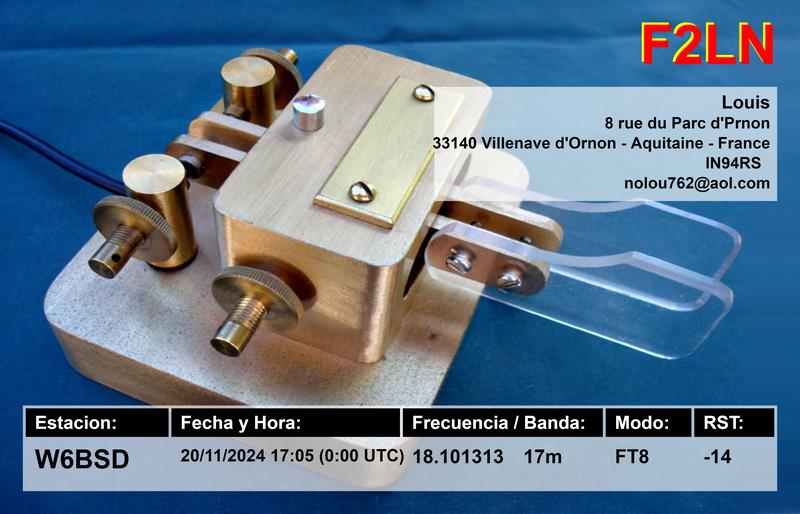 QSL Card received by W6BSD: no_78