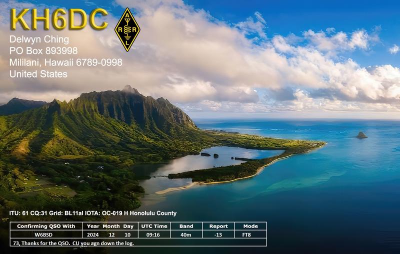 QSL Card received by W6BSD: no_67