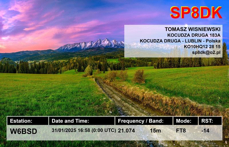 QSL Card received by W6BSD: no_54