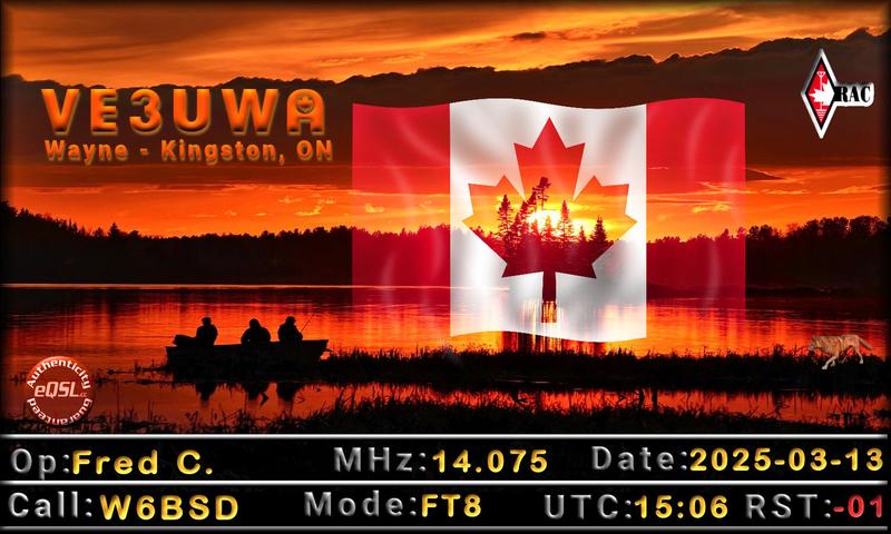 QSL Card received by W6BSD: no_42