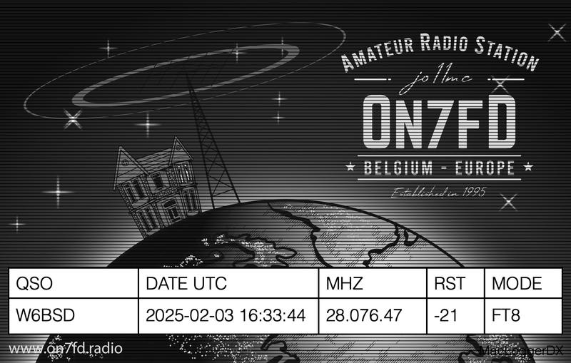 QSL Card received by W6BSD: no_41