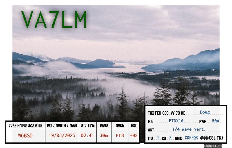QSL Card received by W6BSD: no_33
