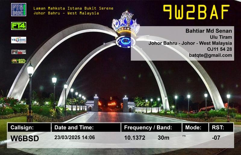 QSL Card received by W6BSD: no_28