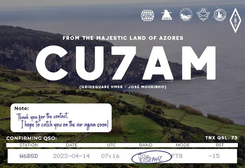 QSL Card received by W6BSD: no_27