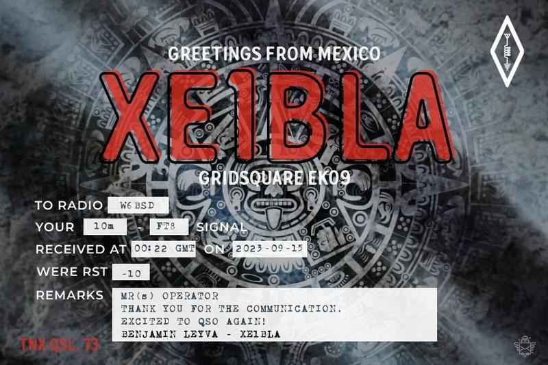 QSL Card received by W6BSD: no_23