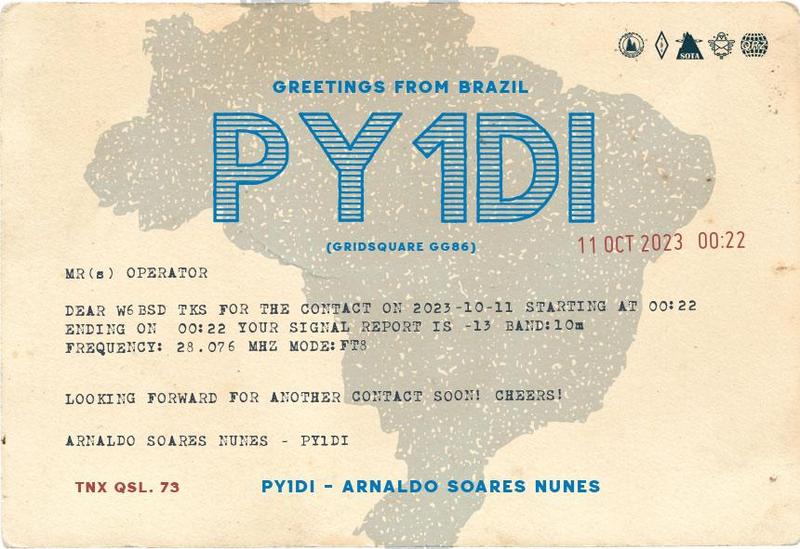 QSL Card received by W6BSD: no_19