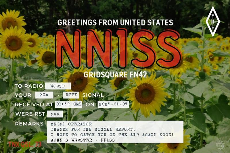 QSL Card received by W6BSD: no_14