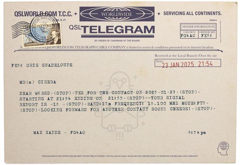 QSL Card received by W6BSD: no_12